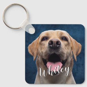 All tass materia anpassningsbar, 2-sidig hund, fot nyckelring