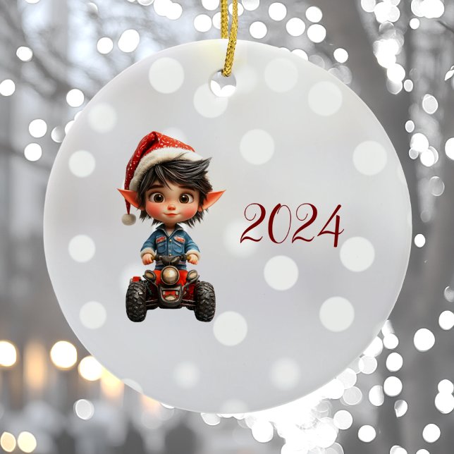 All-Terrain Jul Elf Ceramic Ornament (Skapare uppladdad)