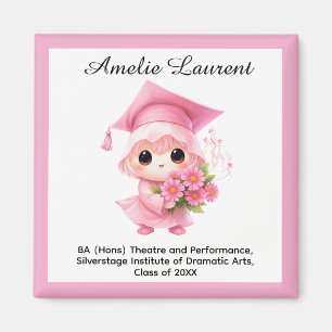 🎓 All text anpassad Chibi Bloom Examen Magnet