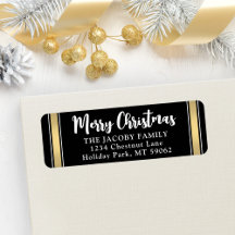 All Text Black and Guld-Returadress