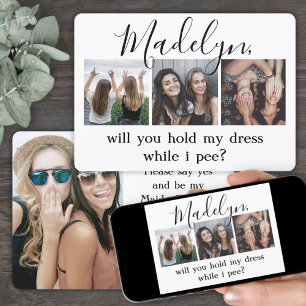 All Text Funny Maid of honor/Bridesmaid Frieri Inbjudningar