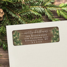 All Text Jul Ljus & Wood Returadress