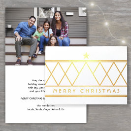 All text och foto Modern minimalistiskt God jul Folierat Kort