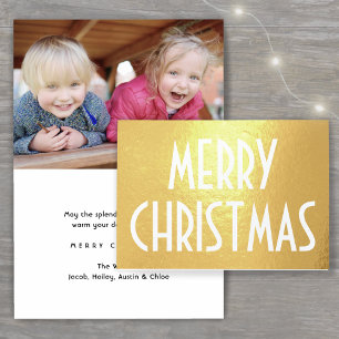 All text Simple Helgdag God jul Guld Real Folierat Kort