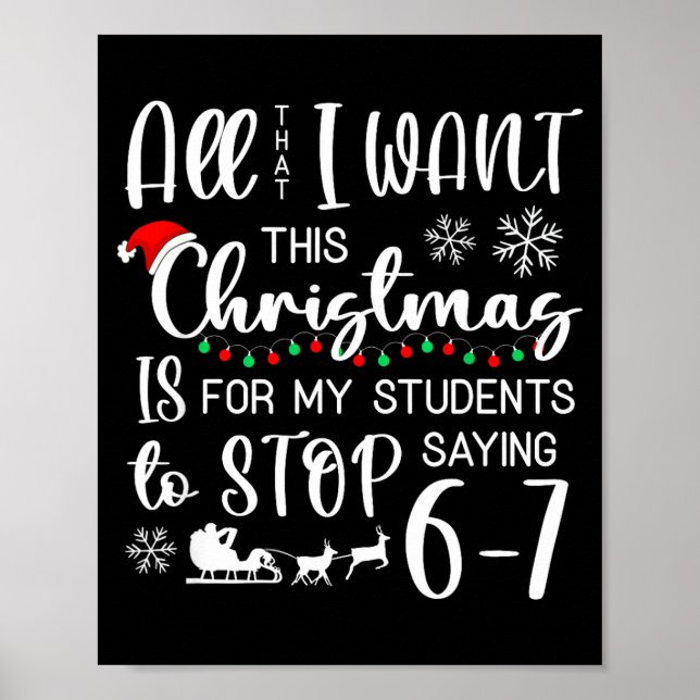 All That I Want This Christmas Is Students Stop Sa Poster (Framsidan)