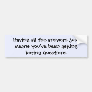All the Answers-klistermärke Bildekal