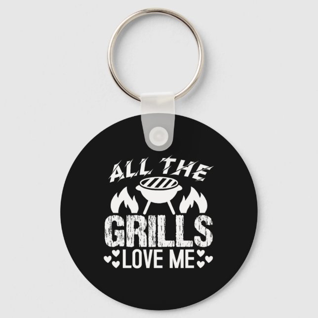 All The Grills BBQ-enthusiast humor Nyckelring (Framsida)