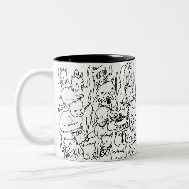 All The Kitties Mug Två-Tonad Mugg (Vänster)