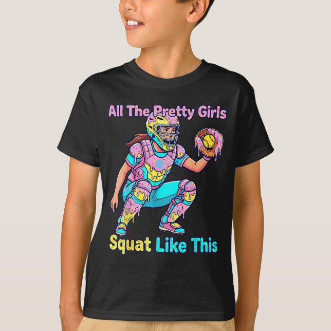 All The Pretty Girls Squat Like This Ice Cream Sof T Shirt (Framsida)