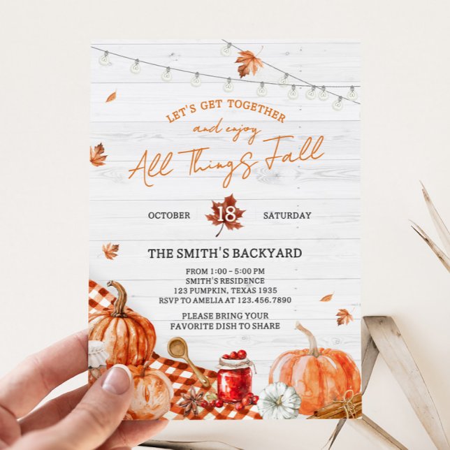 All Things Fall Festival Inbjudan (All Things Fall Party Invitation)