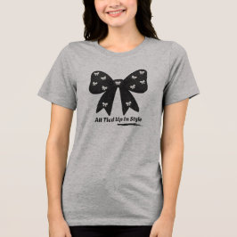 All Tied Up In Style – Chic Minimalist Bow T-Shirt