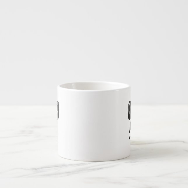 All Tied Up In Style kopp – Elegant svart slinga  Espressomugg (Framsidan)