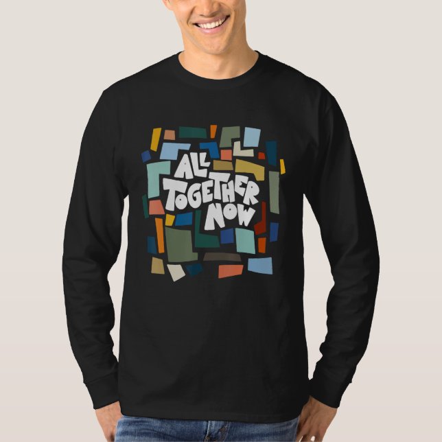All Together Now Summer Reading 2023 Groovy  Book  T Shirt (Framsida)
