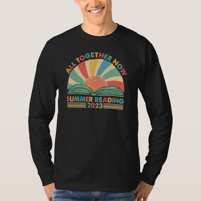 All Together Now Summer Reading 2023 Retro Sun Boo T Shirt (Framsida)