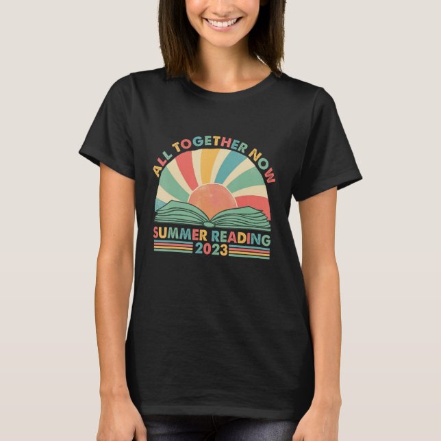 All Together Now Summer Reading 2023 Retro Sun Boo T Shirt (Framsida)