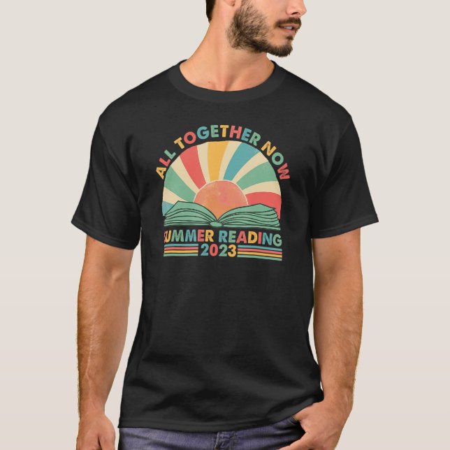 All Together Now Summer Reading 2023 Retro Sun Boo T Shirt (Framsida)