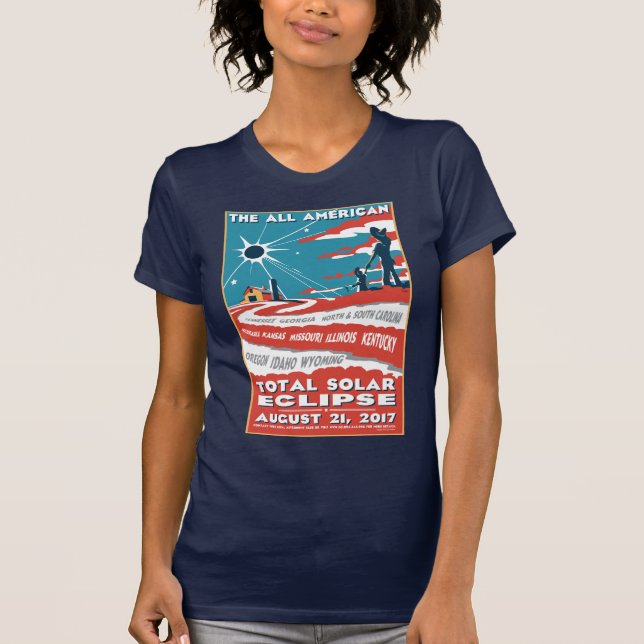 All tshirten för förmörkelse för amerikanslutsumma tee (Framsida)