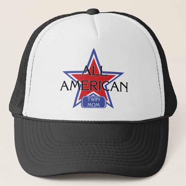 All tvilling- mamma för amerikan truckerkeps (Framsida)