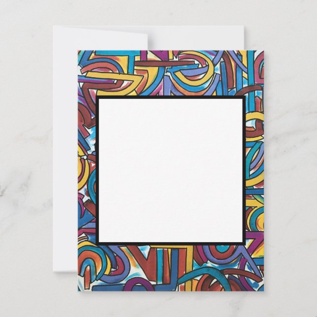 All Väg Go där-hand Paweed Abstrakt Art Anteckningskort (Framsida)