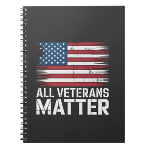 All Veteran Matter American 4:e juli Patriotic Anteckningsbok