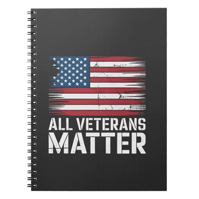 All Veteran Matter American 4:e juli Patriotic Anteckningsbok (Framsidan)