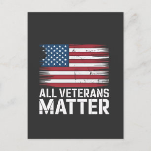 All Veteran Matter American 4:e juli Patriotic Helg Vykort