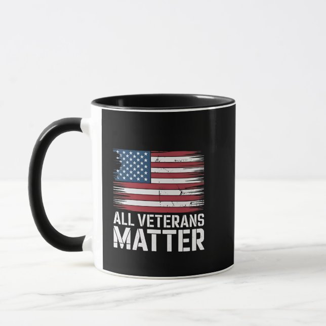 All Veteran Matter American 4:e juli Patriotic Mugg (Vänster)