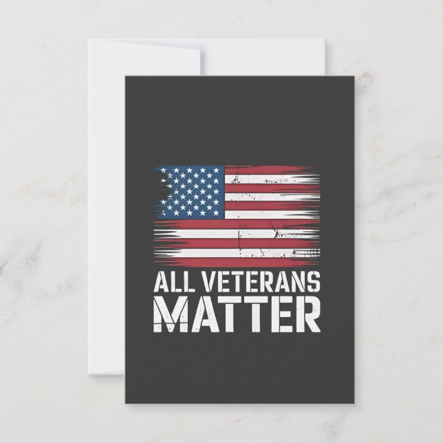 All Veteran Matter American 4:e juli Patriotic Tack Kort (Framsida)