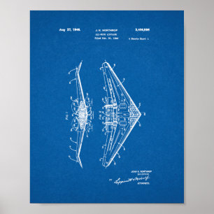 All-vinge flygplanpatent - ritning poster