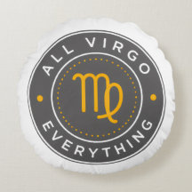 All Virgo Everything Officiell Logo Rund Kudde
