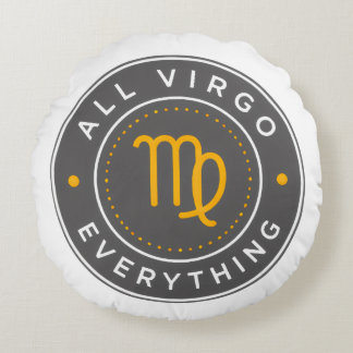 All Virgo Everything Officiell Logo Rund Kudde