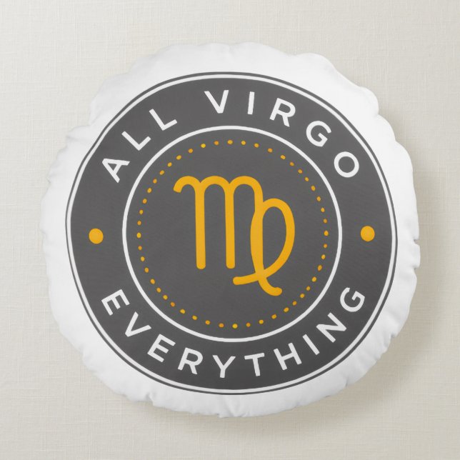 All Virgo Everything Officiell Logo Rund Kudde (Framsidan)