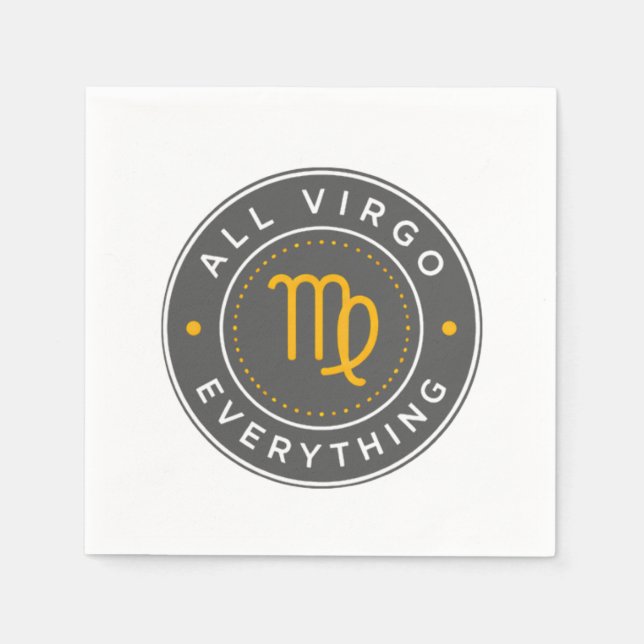 All Virgo Everything Officiell Logotyp Cocktail Se Pappersservett (Framsidan)