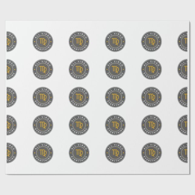 All Virgo Everything Signaturmönsterpapper  Presentpapper (Platt)