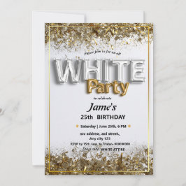 All vit affär eller partiinbjudan inbjudningar