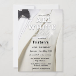 All White Affair eller party Luxury Inbjudningar