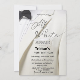 All White Affair eller party Luxury Inbjudningar