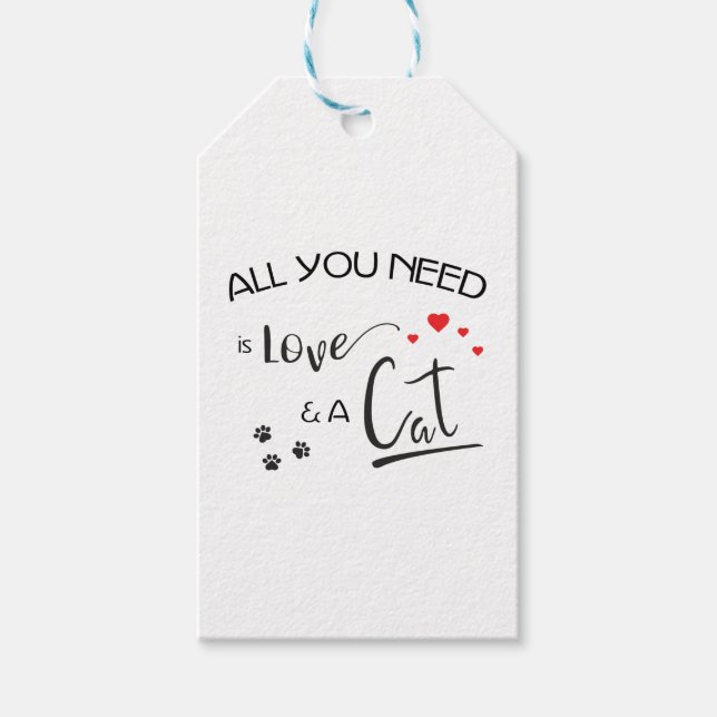 All-you-need-is-Kärlek-and a-Cat- Presentetikett (Framsidan)