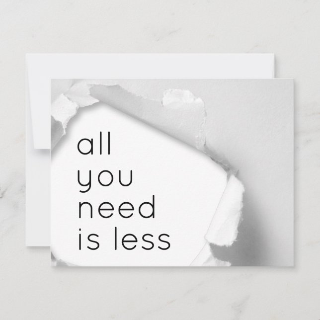 All you need is less (Framsida)