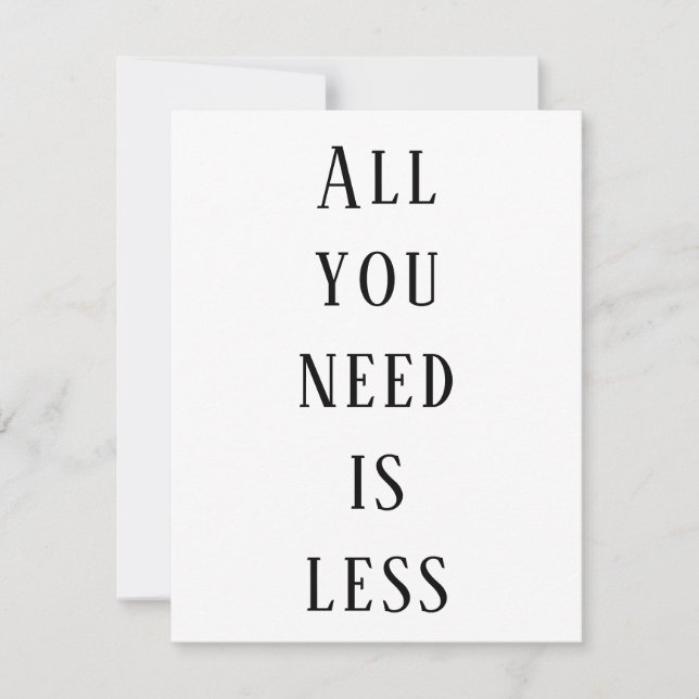All you need is less (Framsida)