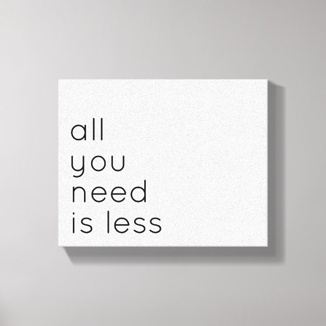 All you need is less canvastryck (Framsida)