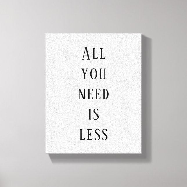 All you need is less canvastryck (Framsida)