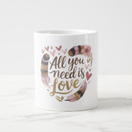 All You Need Is Love – A Gentle Boho Whisper Jumbo Mugg