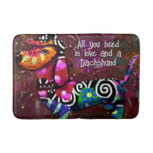 All You Need Is Love and a Dachshund Dog Whimsical
