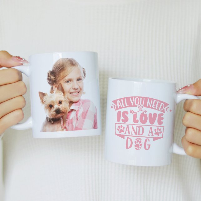 All You Need is Love and a Dog Photo Kaffemugg (Skapare uppladdad)
