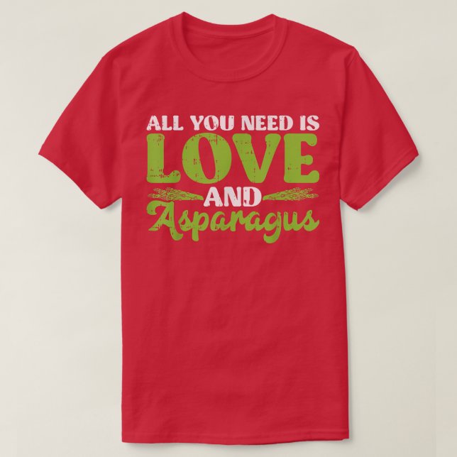 All You Need Is Love And Asparagus  T Shirt (Design framsida)