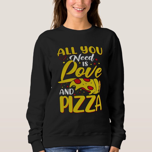 All You need is Love And Pizza Love Loading Valent T Shirt (Framsida)