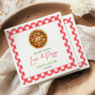 All You Need Is Love and Pizza Övningsmiddag Pappersservett