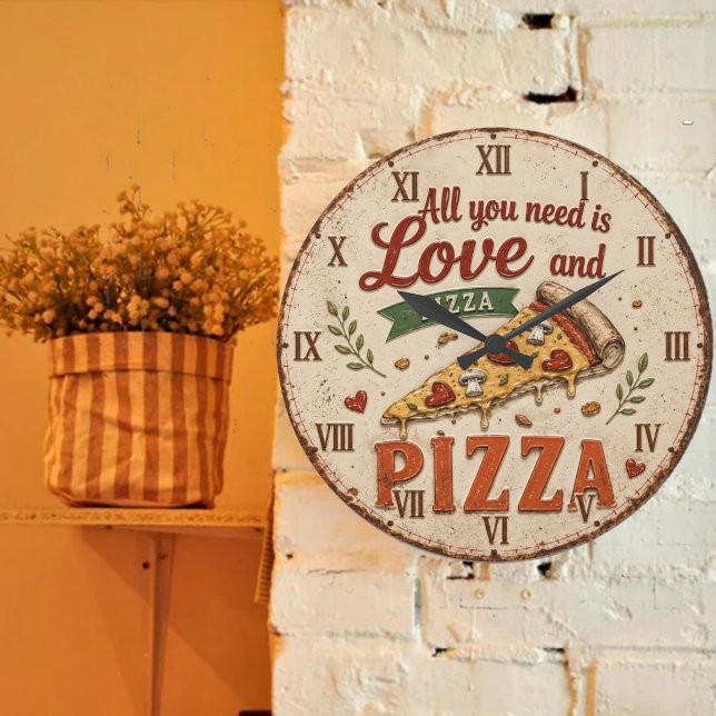 All You Need Is Love and Pizza Stor Klocka (Skapare uppladdad)