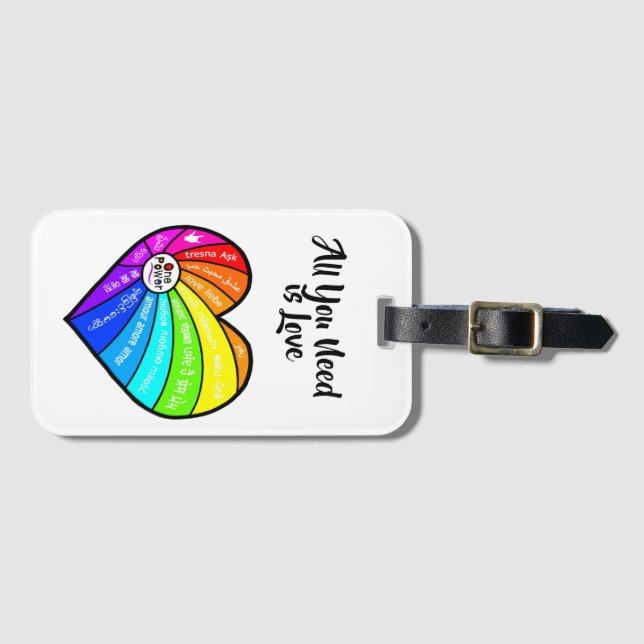 All You Need is Love Bagagebricka (Framsida horisontal)